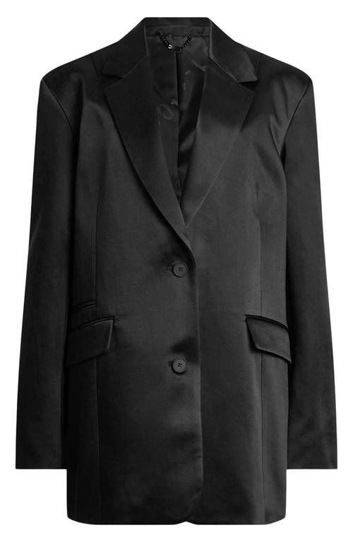 Shop Allsaints Sae Satin Blazer In Black