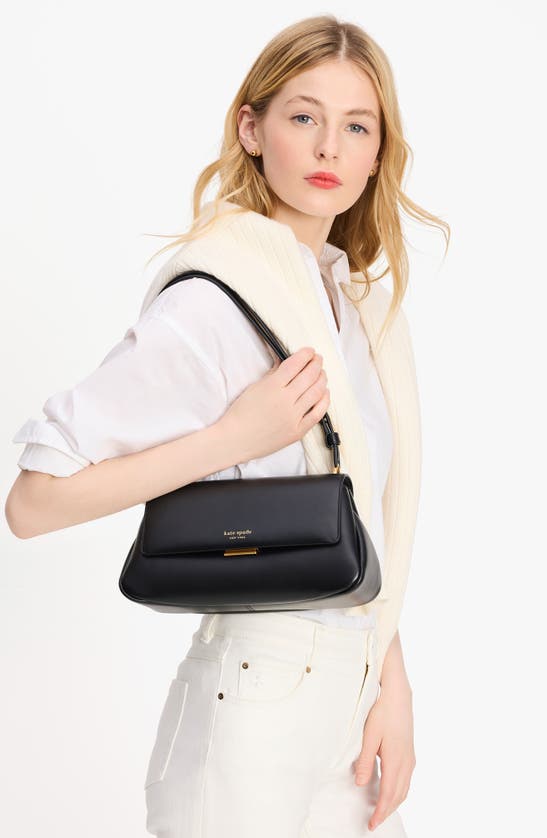 Shop Kate Spade New York Grace Smooth Leather Convertible Shoulder Bag In Black