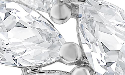 Kenneth Jay Lane Pear Marquise Drop Earrings In Clear/silver