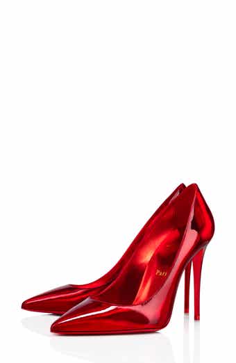Christian Louboutin Hot Chick Plume Suede Pumps 100
