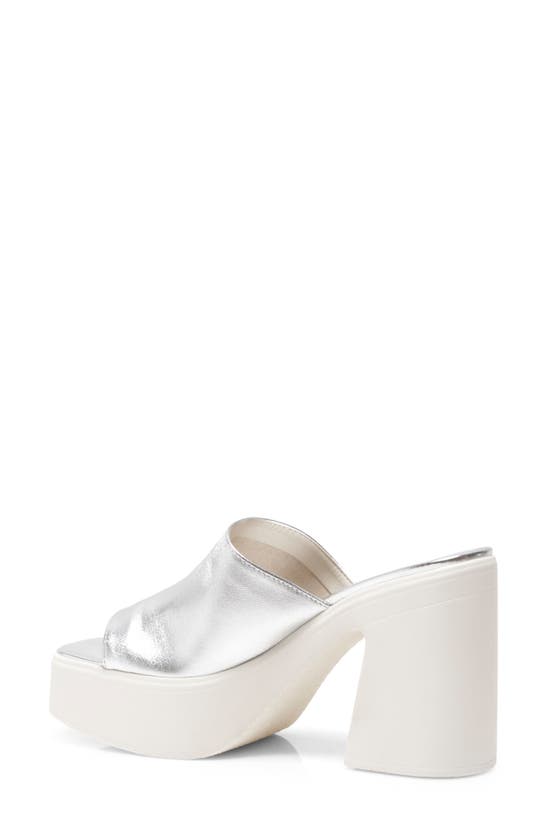 Free People Zoe Platform Slide Sandal In Silver Metallic ModeSens
