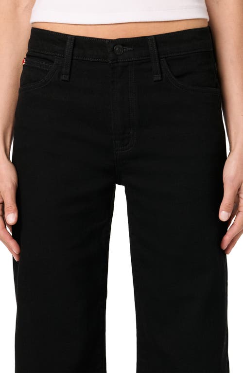 Hudson Jeans Rosalie High Waist Crop Wide Leg Jeans In Black Rinse H2