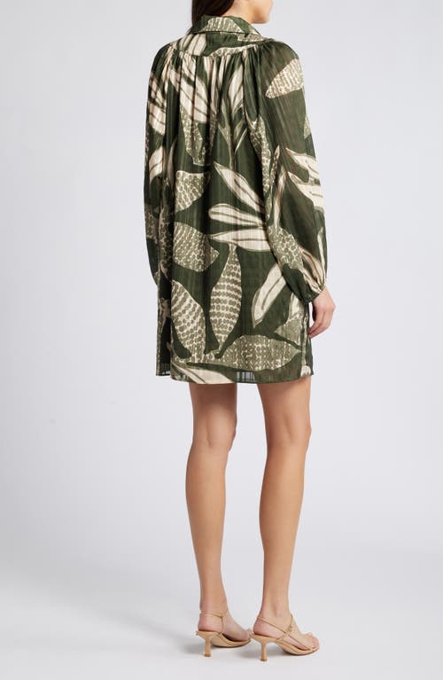 CIEBON CIEBON ELISA PRINT LONG SLEEVE SHIRTDRESS 