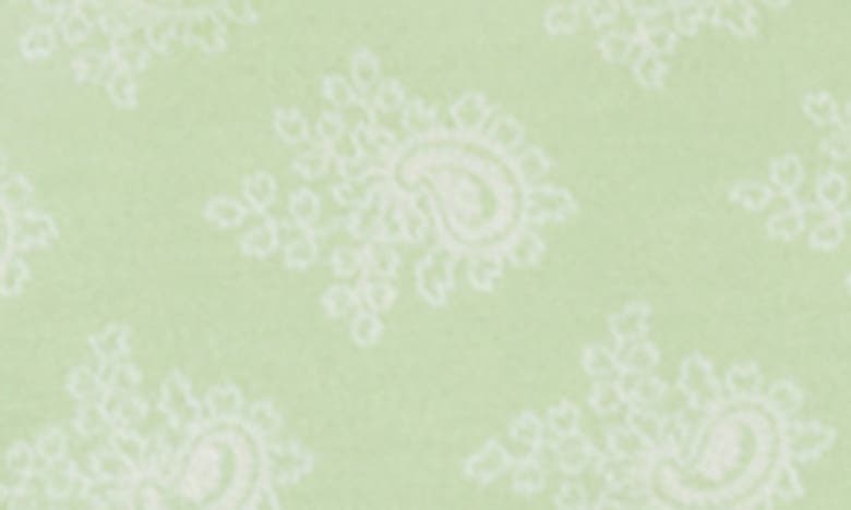 Joie Nerea Paisley One-shoulder Dress In Quiet Green And Porcelain