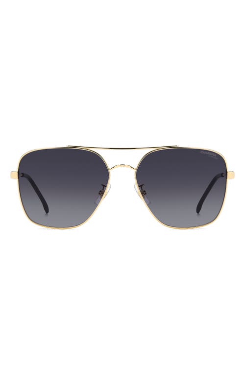 Shop Carrera Eyewear 60mm Gradient Square Sunglasses In Gold/grey Shaded