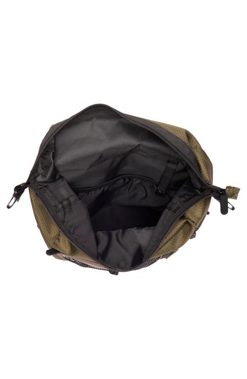 Duchamp Ripstop Rubberized Rolltop Backpack In Green Taupe