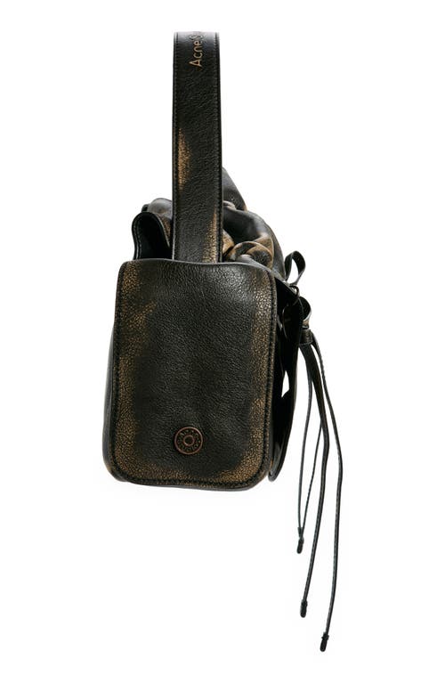 Acne Studios Multipocket Washed Leather Bag In Dark Brown/beige