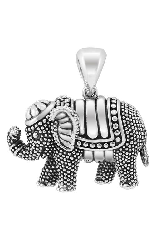 Shop Lagos Rare Wonders Long Talisman Necklace In Silver/elephant