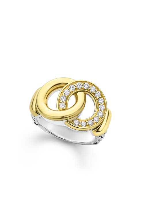 Lagos Two Tone Interlocking Diamond Statement Ring, 0.34 Ct. T. W. In Two-tone
