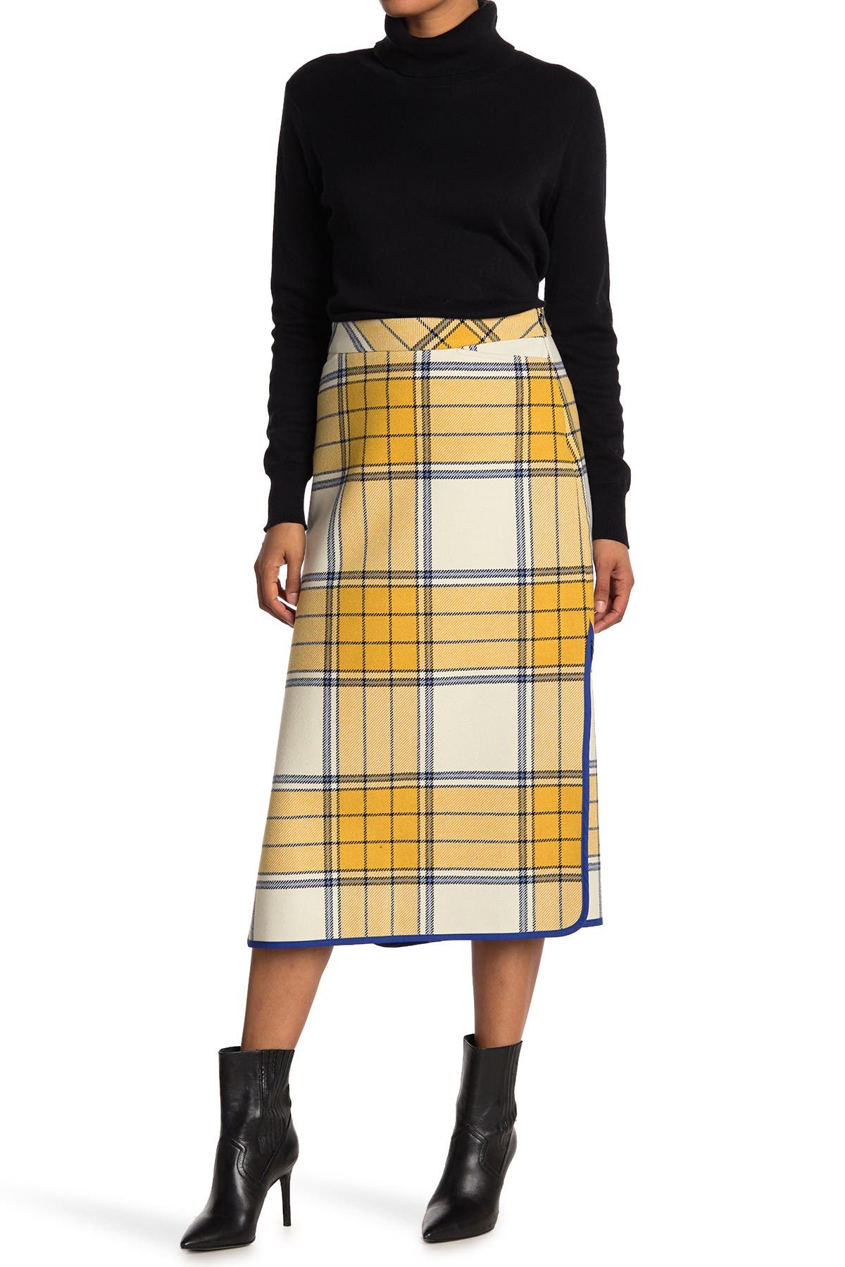 plaid midi skirt 2t