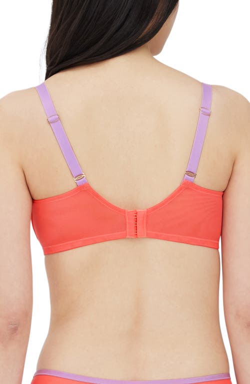 Shop Skarlett Blue Spellbound Underwire Full Coverage Bra In Coral/lilc