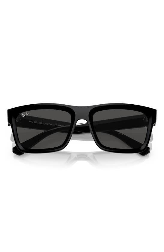 Shop Ray Ban Ray-ban Warren 54mm Rectangular Sunglasses In Dark Grey