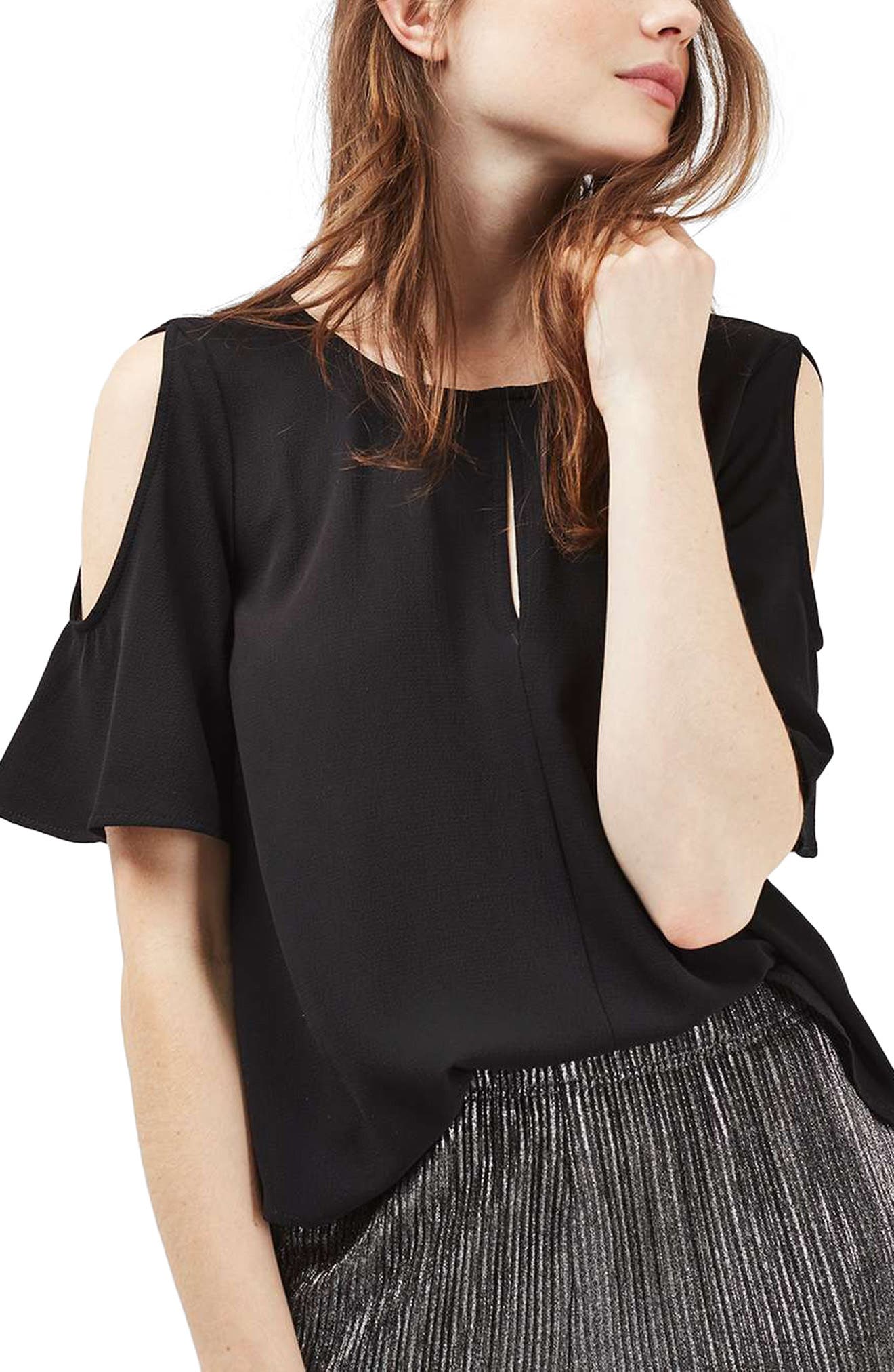 Cold Shoulder Keyhole Blouse Nordstrom