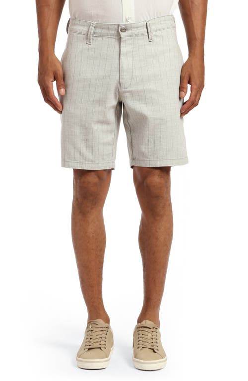 Mavi Jeans Noah Pinstripe Flat Front Stretch Twill Shorts Grey Stripe Linen at Nordstrom,