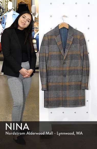 ted baker frais checked overcoat