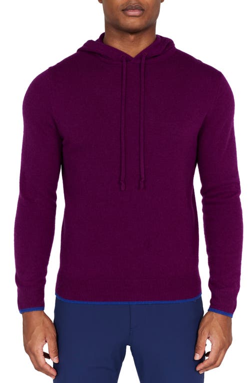 Quincy Cashmere Golf Hoodie in Sangria