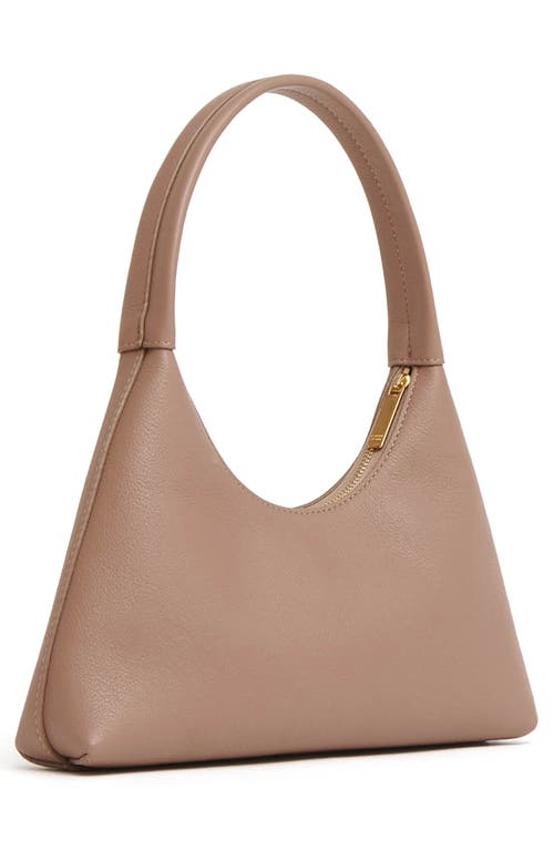 Shop Mansur Gavriel Mini Candy Leather Hobo Bag In Biscotto