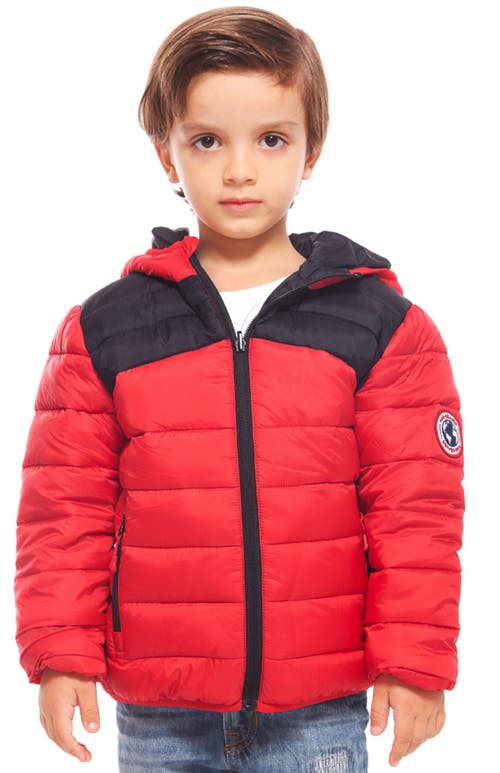 Shop Rokka&rolla Kids' Reversible Lightweight Puffer Jacket In Red/very Black