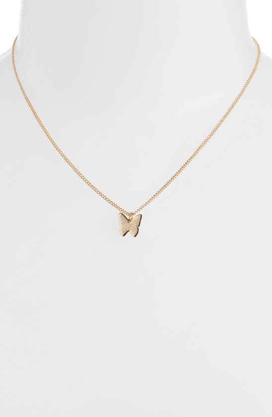 Shop Bp. Butterfly Pendant Necklace In Gold