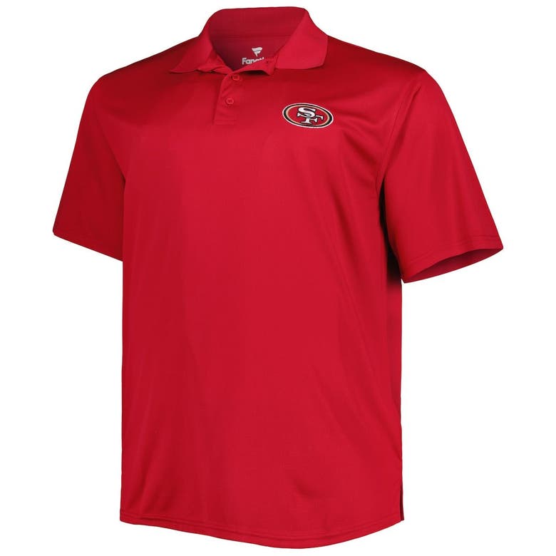 Fanatics Scarlet San Francisco 49ers Big & Tall Birdseye Polo