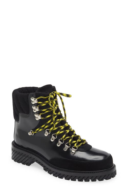 Gstaad Lace-Up Boot in Black White