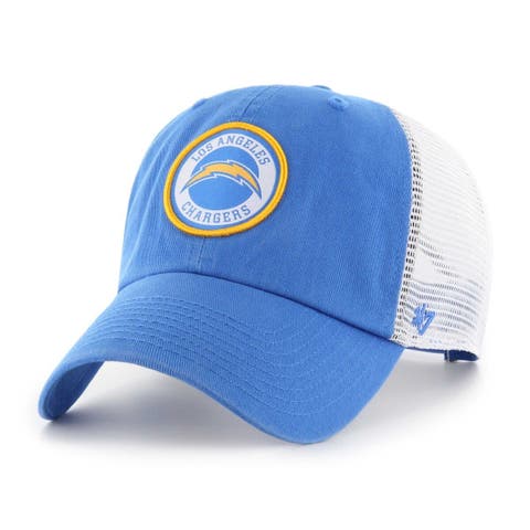 Men's Fanatics Branded Powder Blue Los Angeles Chargers Heritage Cuffed Knit Hat with Pom