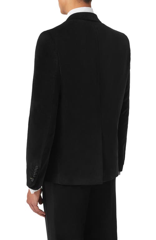 Shop Twisted Tailor Sylvester Skinny Fit Velveteen Tuxedo Jacket In Black