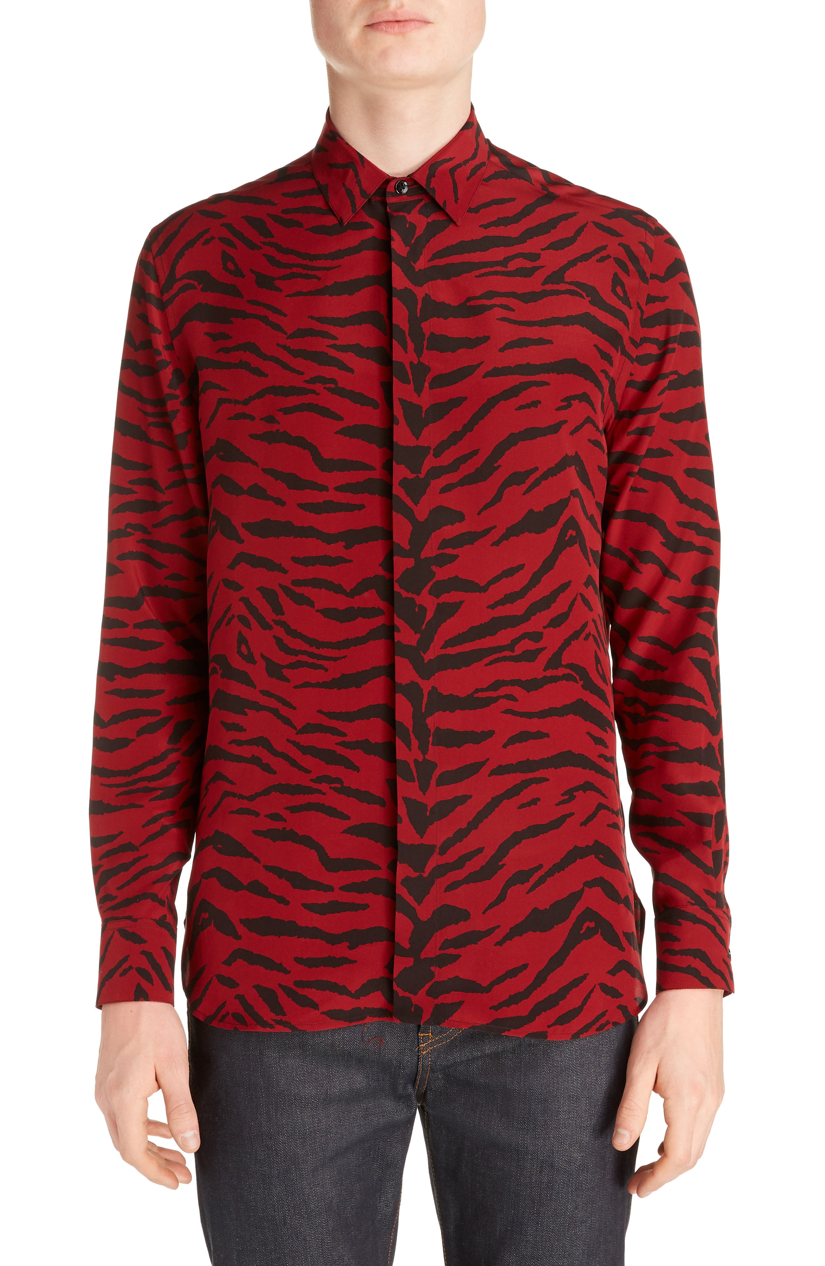 saint laurent zebra coat