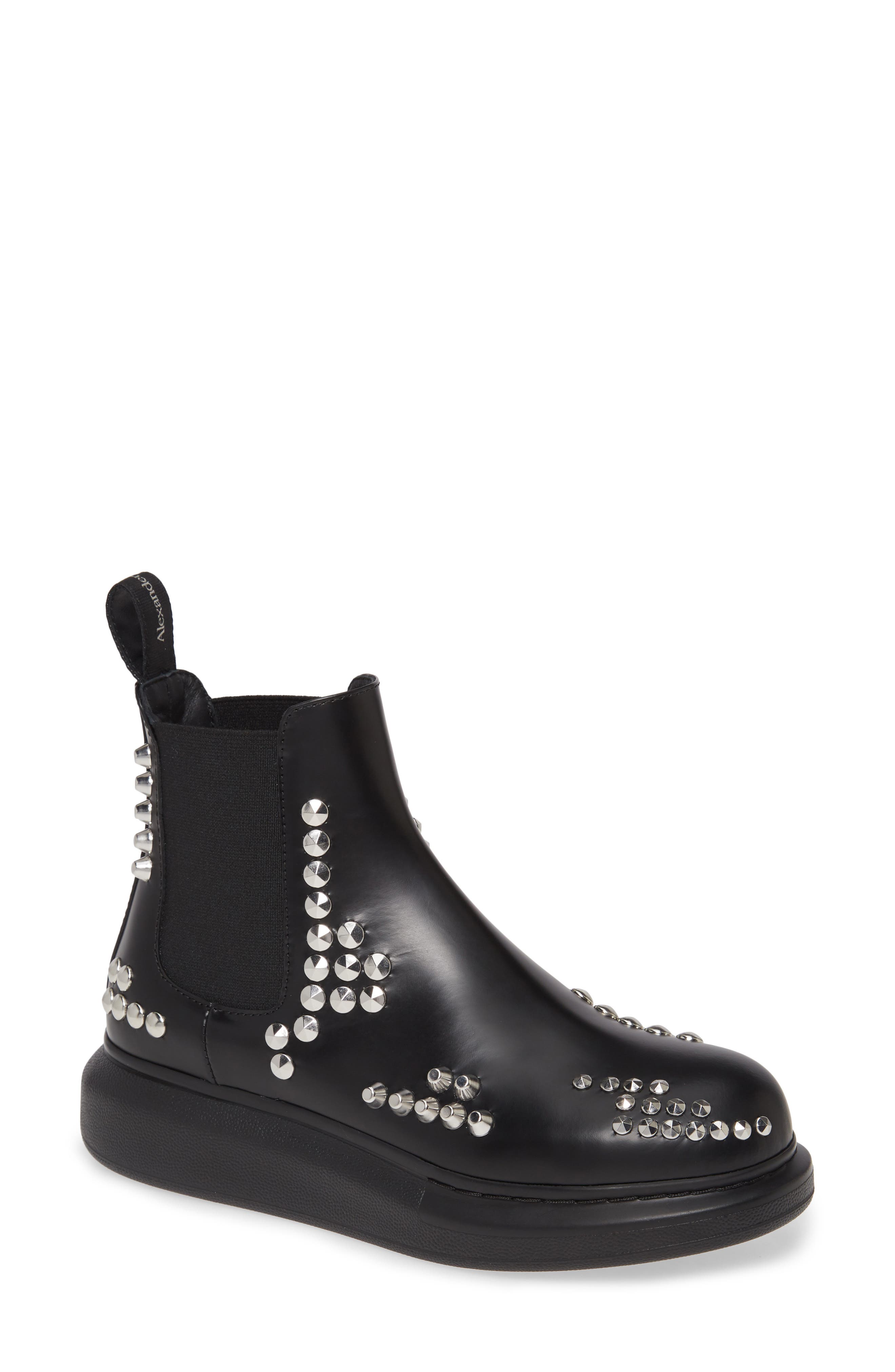 studded chelsea boots womens