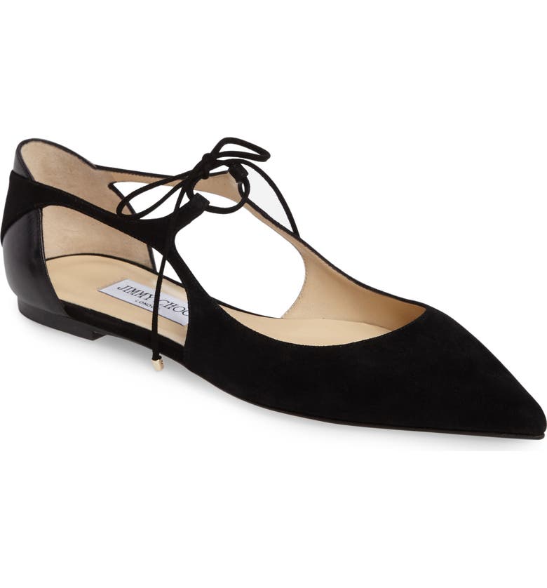 Jimmy Choo Vanessa Lace-Up Flat (Women) | Nordstrom
