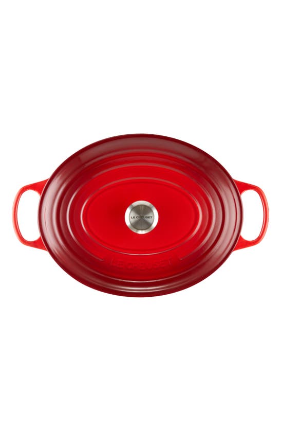 Le Creuset Signature 9 1/2 Quart Oval Enamel Cast Iron French/dutch Oven In Cerise