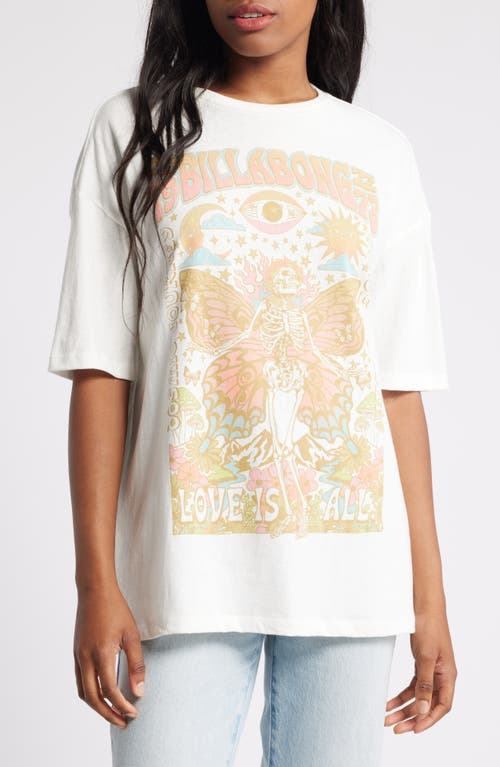 Shop Billabong Love Is All Graphic T-shirt In Salt Crystal