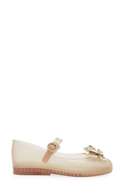 Shop Mini Melissa Melissa Kids' Sweet Love Mary Jane Flat In Beige