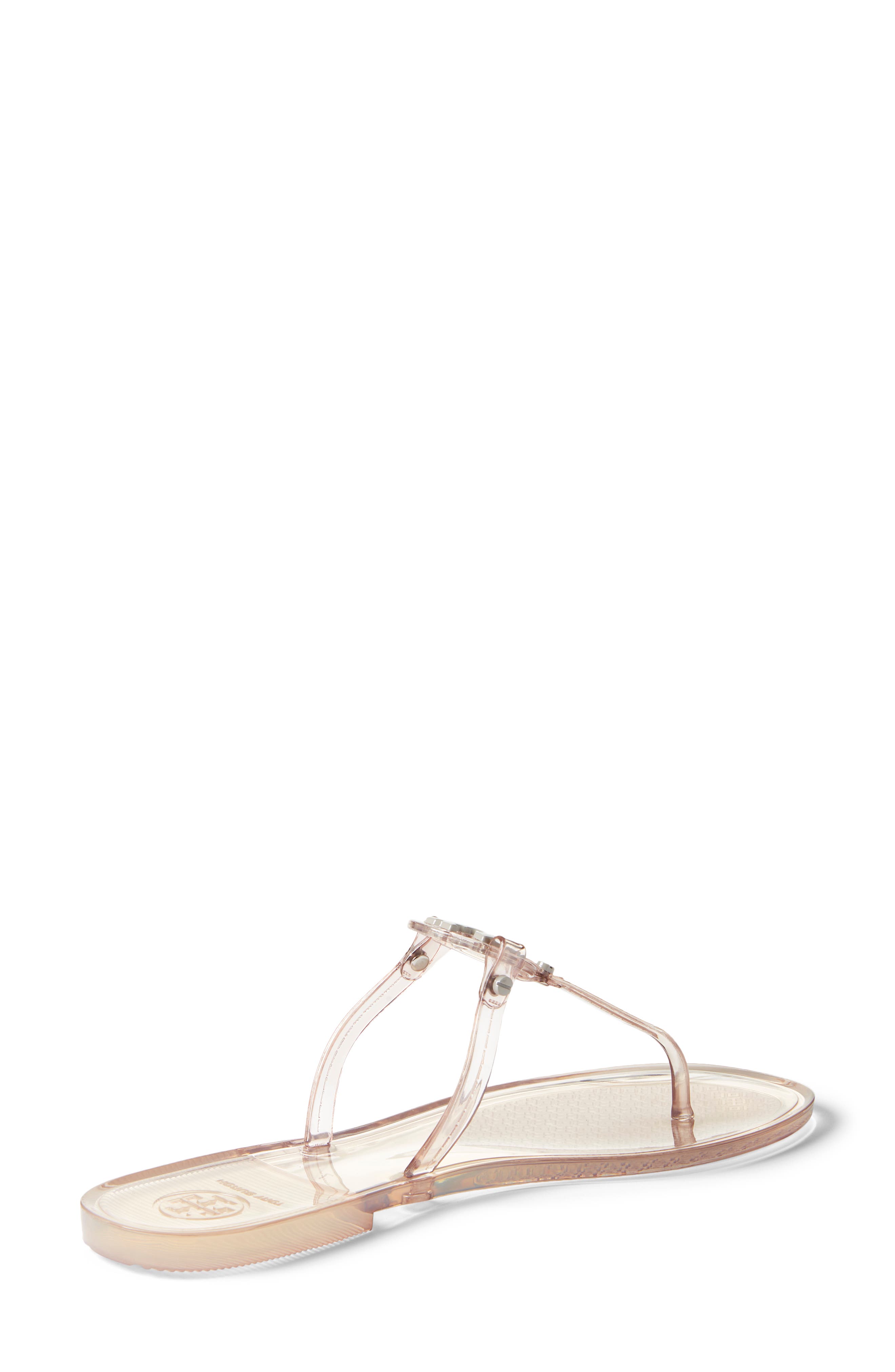 mini miller jelly thong sandal rose gold