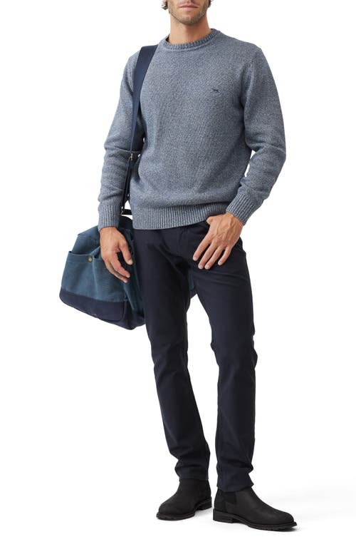 Shop Rodd & Gunn Crewneck Cotton Sweater In Indigo