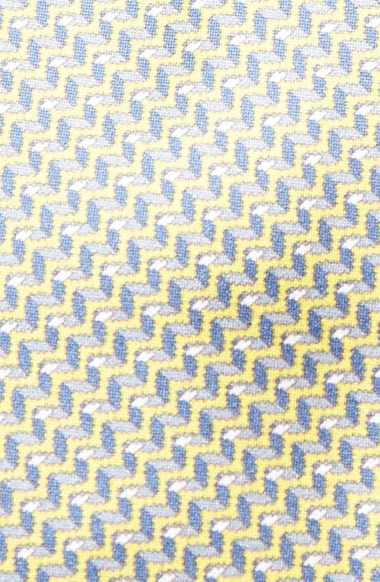 Shop Brioni Standard Silk Tie In Lemon/ Graphite