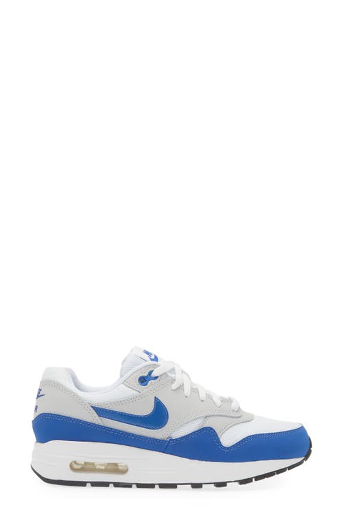 Shop Nike Kids' Air Max 1 Sneaker In White/royal/grey