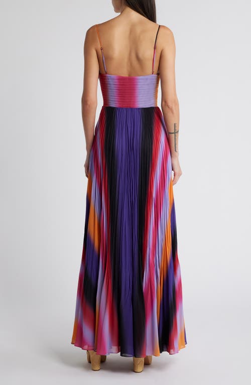 Kobi Halperin Jules Maxi Cocktail Dress In Scarlet Multi