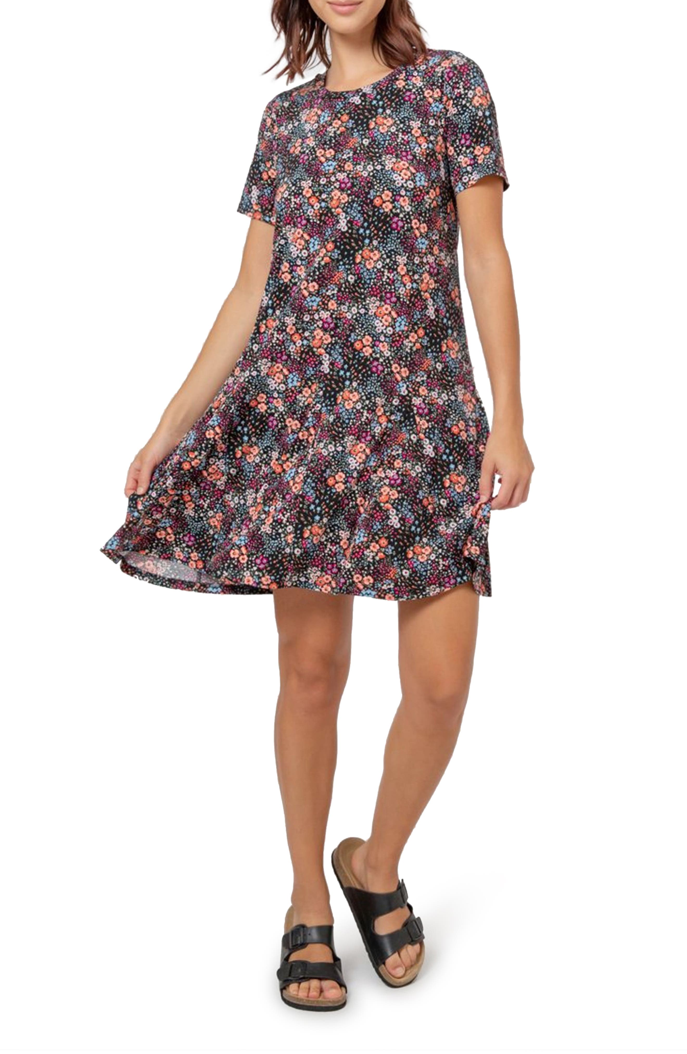 confetti floral shirt dress