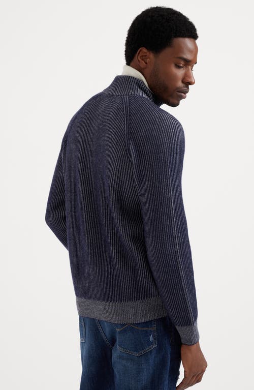 Shop Brunello Cucinelli Vanisé Cardigan In Marine Blue