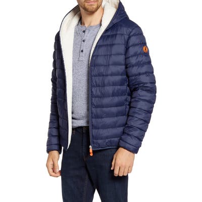Save The Duck Water Resistant Faux Shearling Lined Puffer Jacket