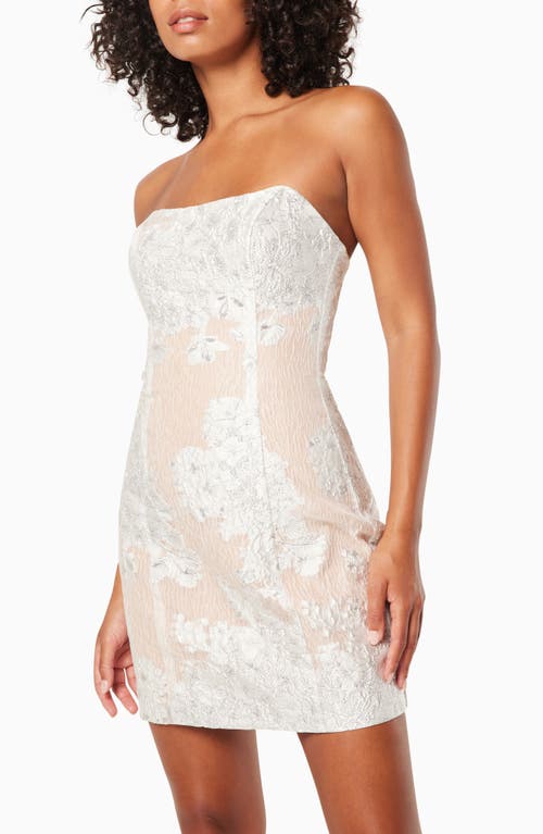 Shop Elliatt Priyanka Strapless Minidress In Ivory/beige