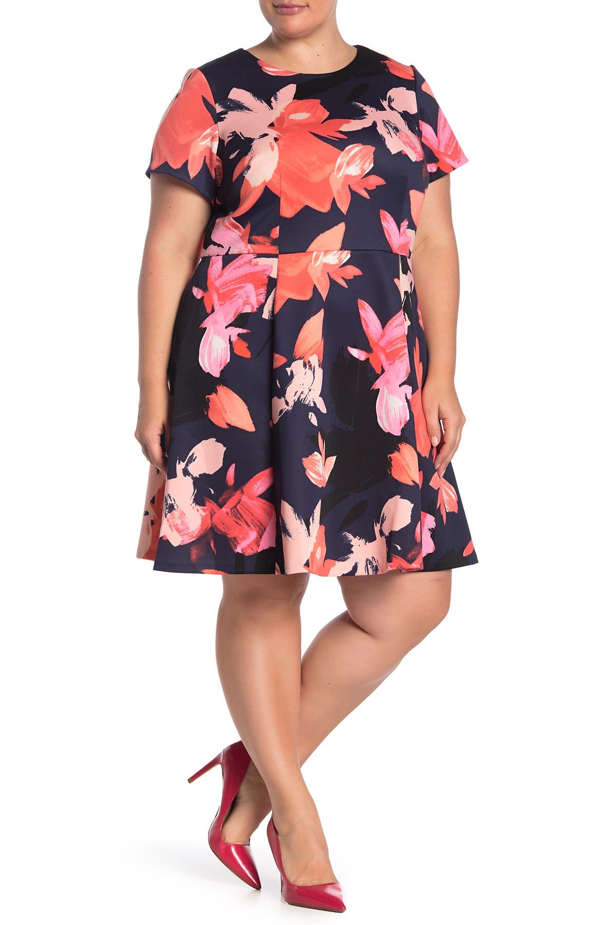 vince camuto fit and flare dress