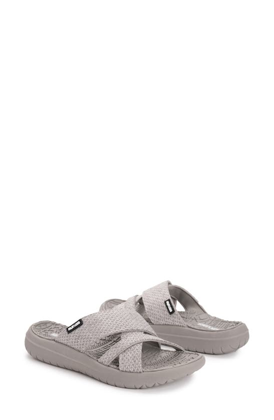 Shop Muk Luks Sassy Slide Sandal In Grey