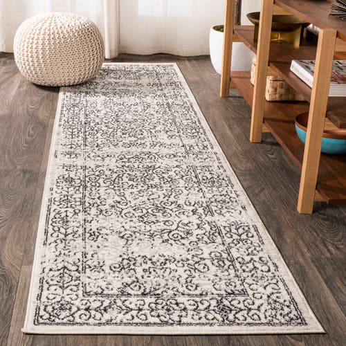 Shop Jonathan Y Ferro Filigree Area Rug In Gray/black