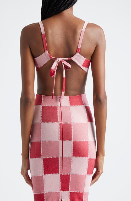 Sammy B Patchwork Bralette In Red