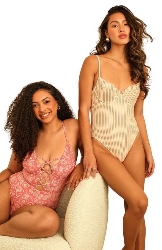 Dippin Daisys Bliss One Piece In Pink Paisley