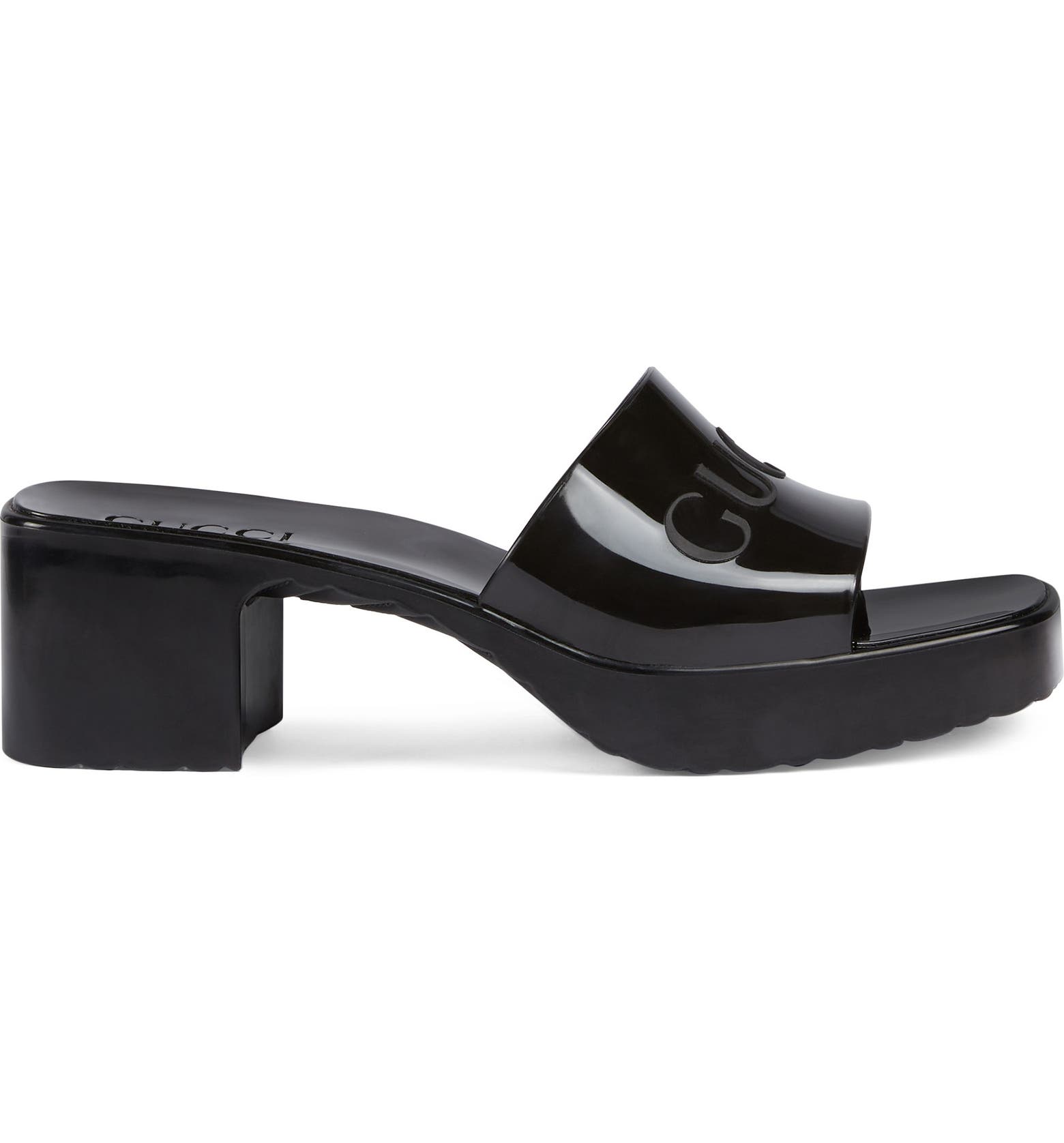 Gucci Rubber Logo Platform Slide Sandal (Women) | Nordstrom