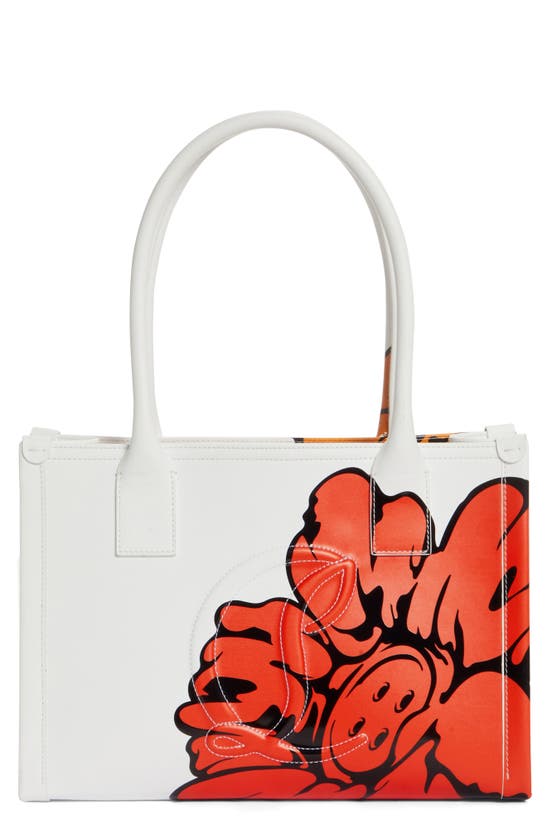 Christian Louboutin X Shun Sudo Small By My Side Button Flower Leather Tote In Red Multi
