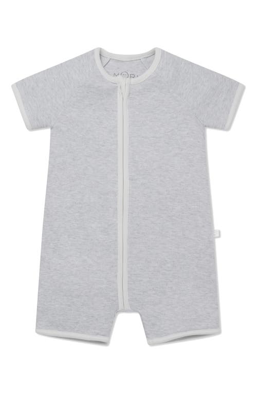 MORI Stripe Fitted One-Piece Short Pajamas in Gray Marl at Nordstrom